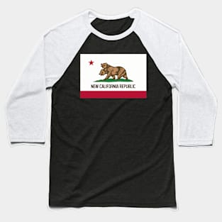 New California Republic Flag Two Headed Bear Baseball T-Shirt